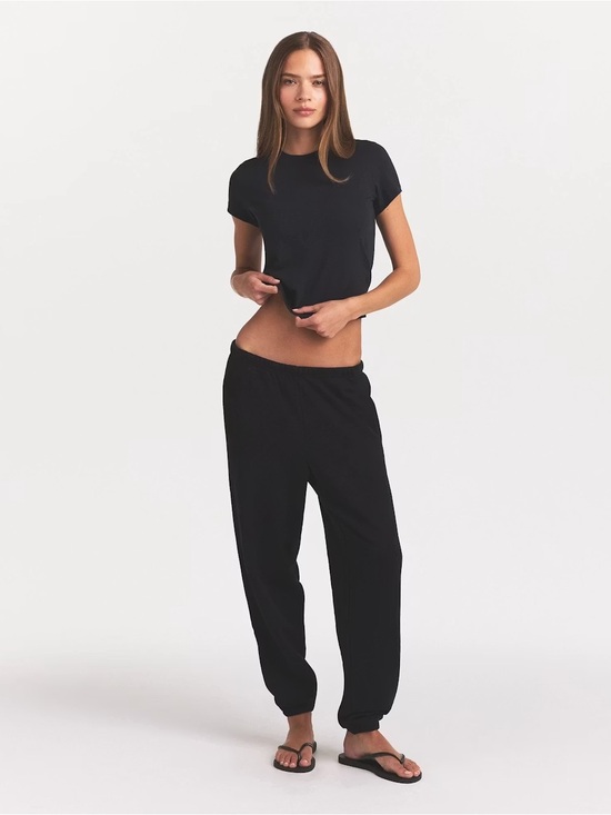 SKIMS Pants - Skims Cotton Fleece Classic Joggers In Onyx